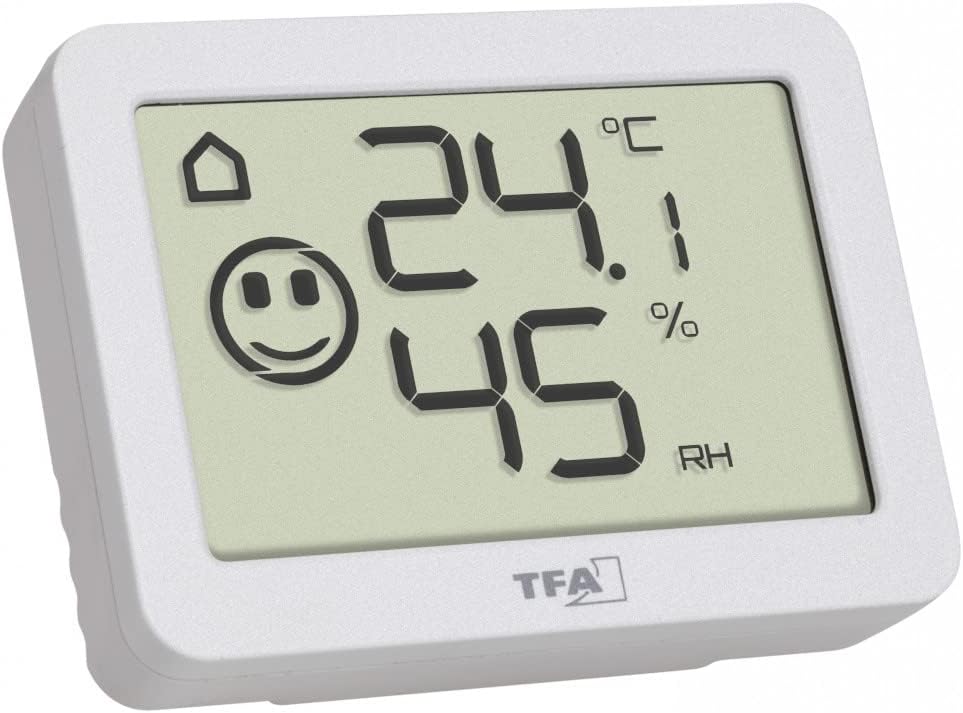 TFA-Dostmann Digitales Thermo-Hygrometer TFA 30.5055 zur Temperatur und Luftfeuchte Überwachung in i
