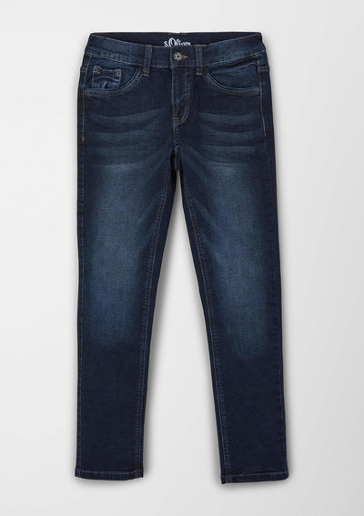 s.Oliver Jungen Skinny: Jeans mit Waschung 140 Slim Blau 58z2, 140 Slim Blau 58z2