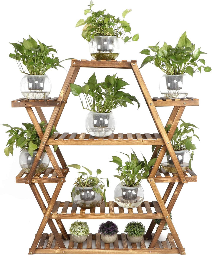 Pflanzenregal, Blumentreppe aus Holz, mehrschichtig, für den Garten, für den Innen- und Aussenbereic