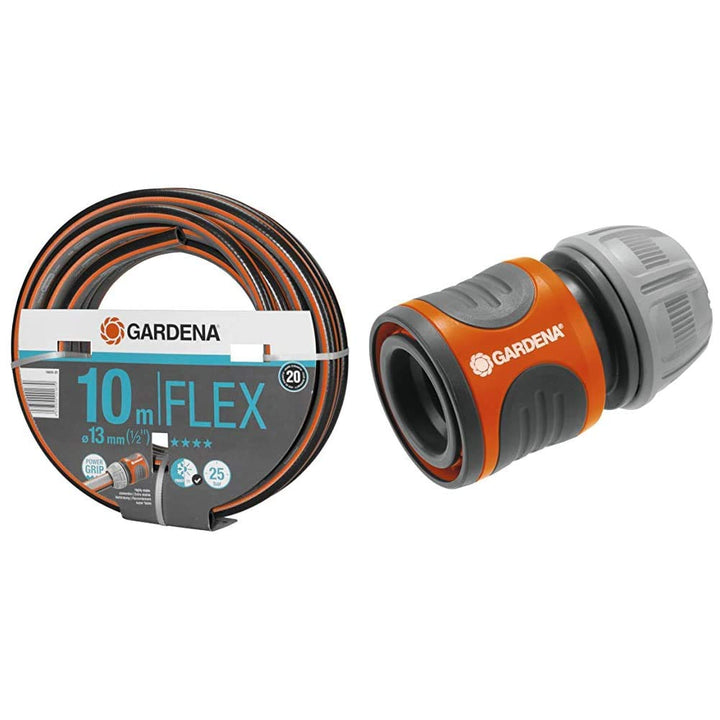 Gardena Comfort FLEX Schlauch 13 mm (1/2 Zoll), 10 m & Schlauchverbinder 13 mm (1/2 Zoll) und 15 mm