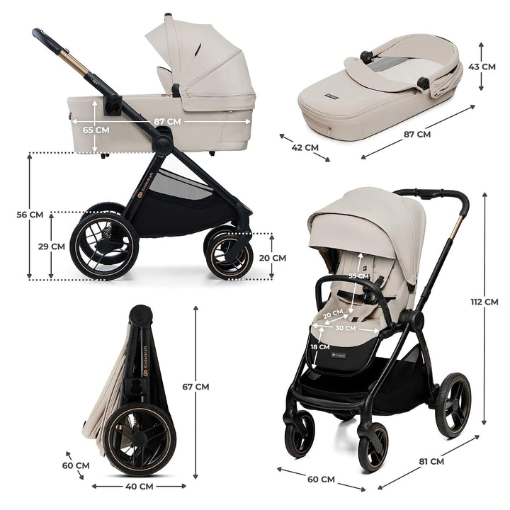 Kinderkraft NEA 2 Kinderkraft buggy von Geburt bis 22 kg, Zusammenklappen mit einer Hand, Liegeposit
