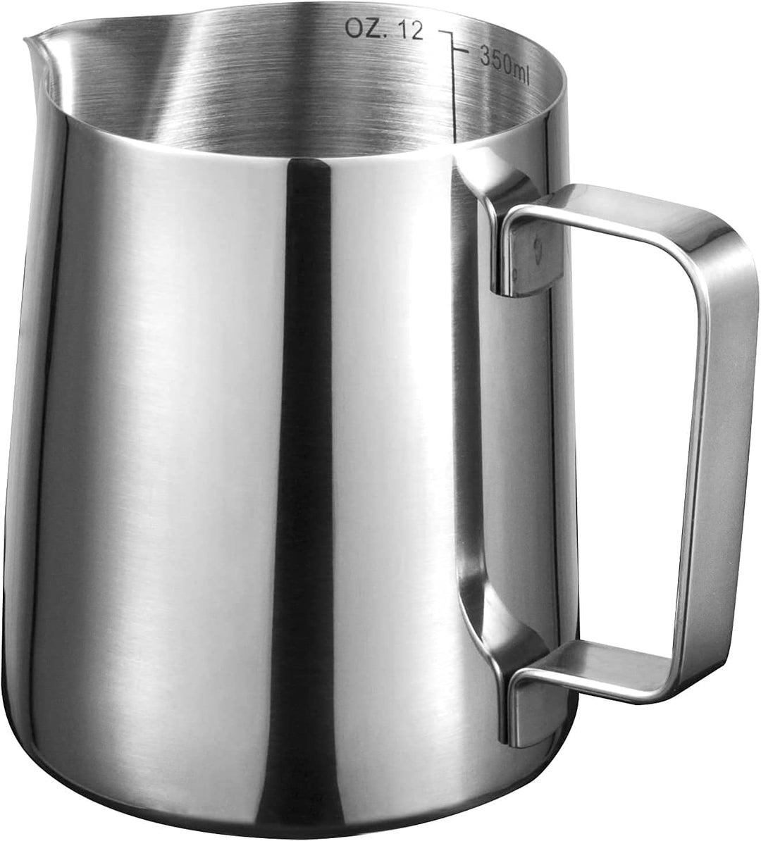 Milchkännchen aus Edelstahl, 350 ml – Milchkännchen aus Edelstahl mit Skala, Krug aus Edelstahl 304