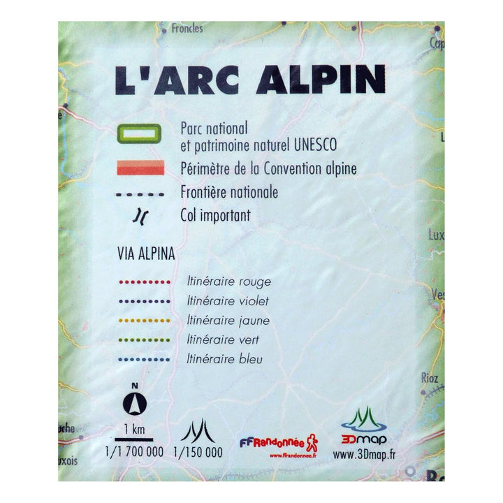 CARTE EN RELIEF DE L'ARC ALPIN: CARTE EN RELIEF DE L'ARC ALPIN, Taschenbuch
