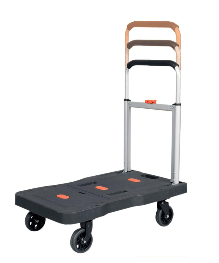 YPL Plateauwagen klappbar, Aluminiumlegierung + PP-Kunststoff, 70 x 42 x 10 cm, 7,5 kg, Thermoplasti
