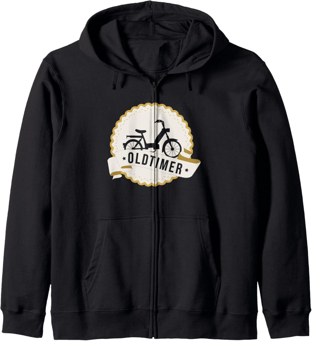 Retro Oldtimer Mofa Motor-Fahrrad Mofafahrer Kapuzenjacke