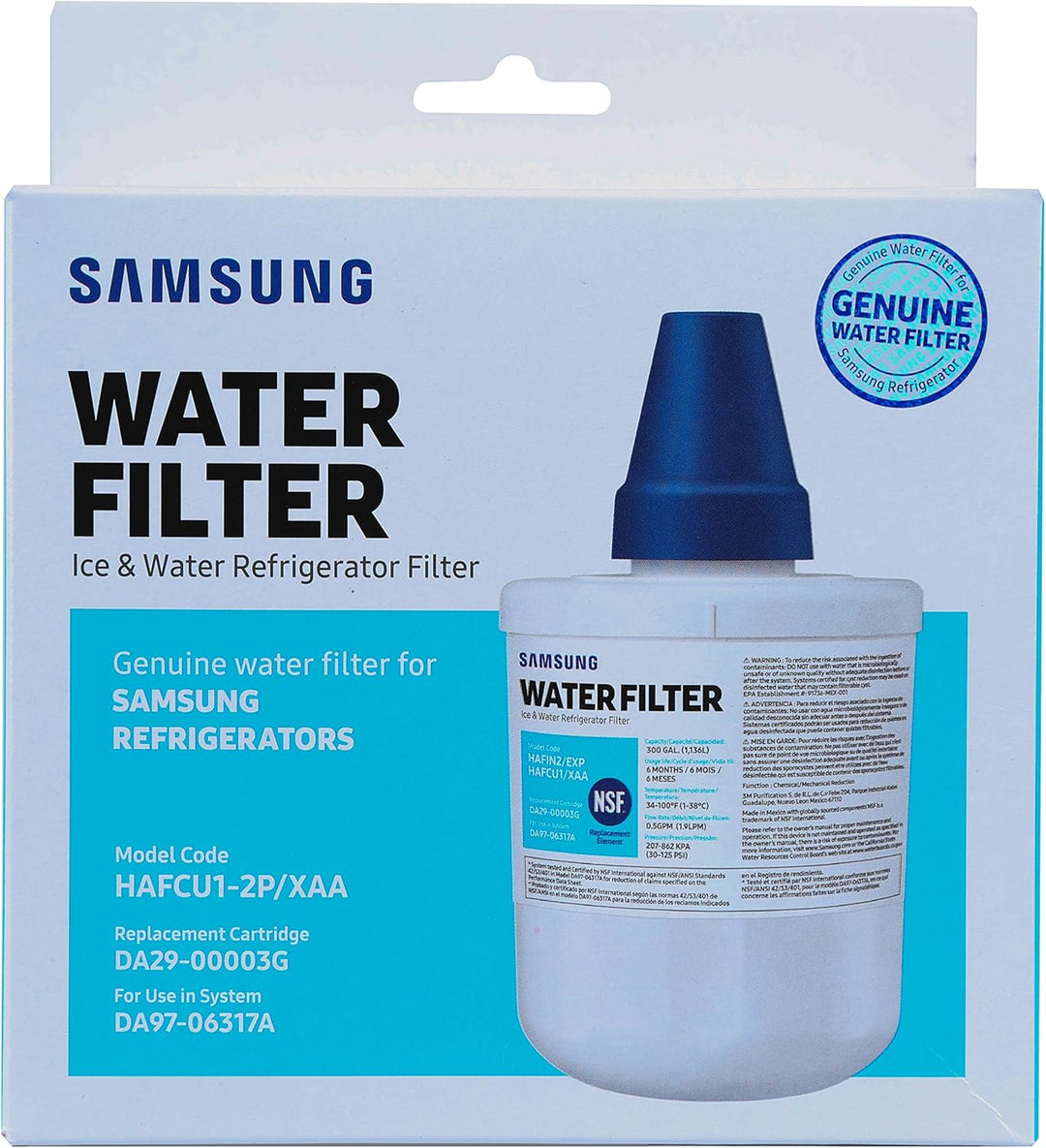 Samsung Aqua Pure Plus DA29-00003G Kühlschrank Filter, Weiss, 2 Stück 2 Stück (1er Pack), 2 Stück (1