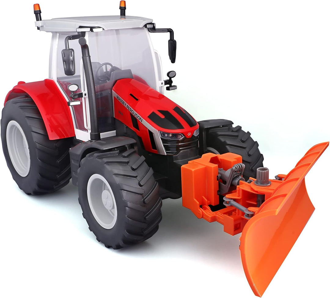 Maisto Tech R/C Traktor Massey Ferguson 5S.145 mit Schnee-Schieber: Ferngesteuerter Traktor mit Lich