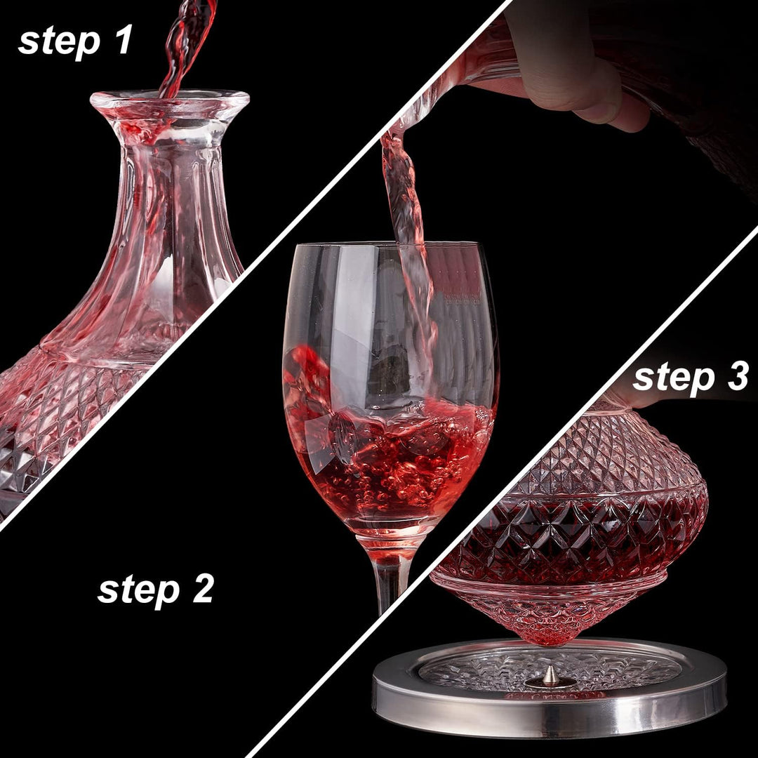 paysky Wein Dekanter, 1,5L, Weinbelüfter, Wein-Karaffe aus Kristallglas, Rotwein Glas-Karaffe, Mit I