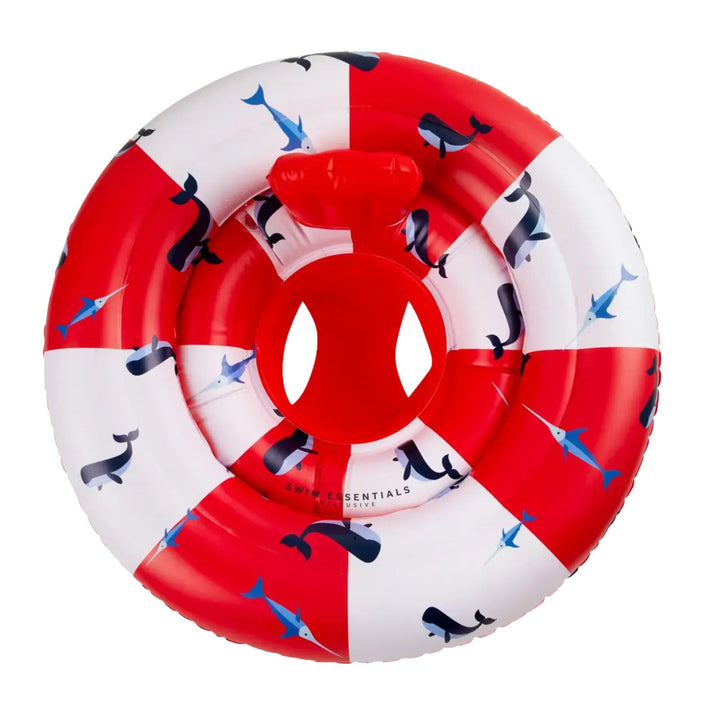 Babyschwimmer Float rosa Gold 0-1 Jahr 55 cm Rot/Weisswal, 55 cm Rot/Weisswal