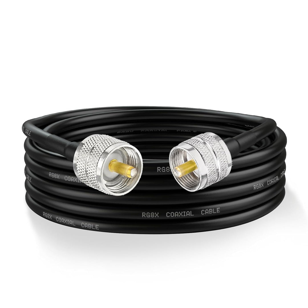 Superbat HF VHF UHF PL259 Kabel RG8X 10FT (3m) PL-259 Stecker auf Stecker Low Loss UHF kabel 50 Ohm