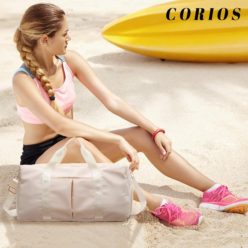 CORIOS Nylon Reisetaschen Duffle Bag Sporttasche Fitnesstasche Schwimmtasche für Herren/Damen Weeken