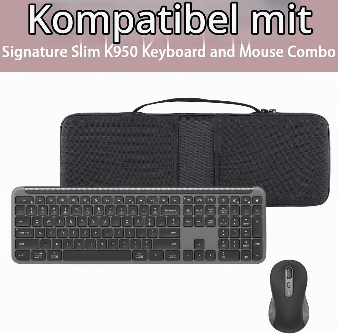 co2CREA Case Harte Reiseschutzhülle Etui Tasche kompatibel mit Logitech Signature Slim K950 kabellos