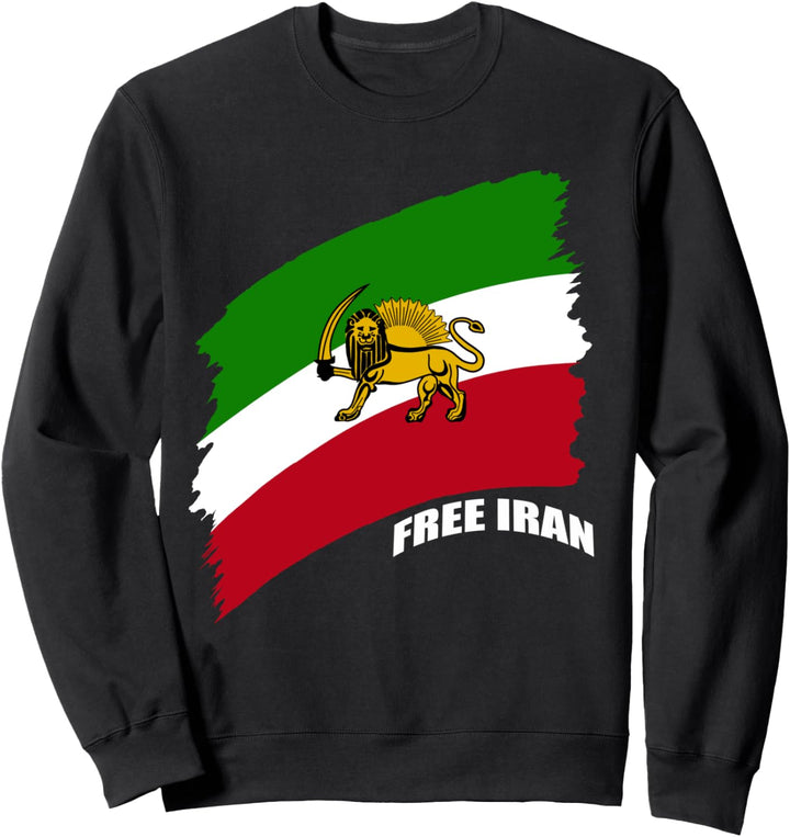 Iran-Flagge mit Löwen-T-Shirt Sweatshirt