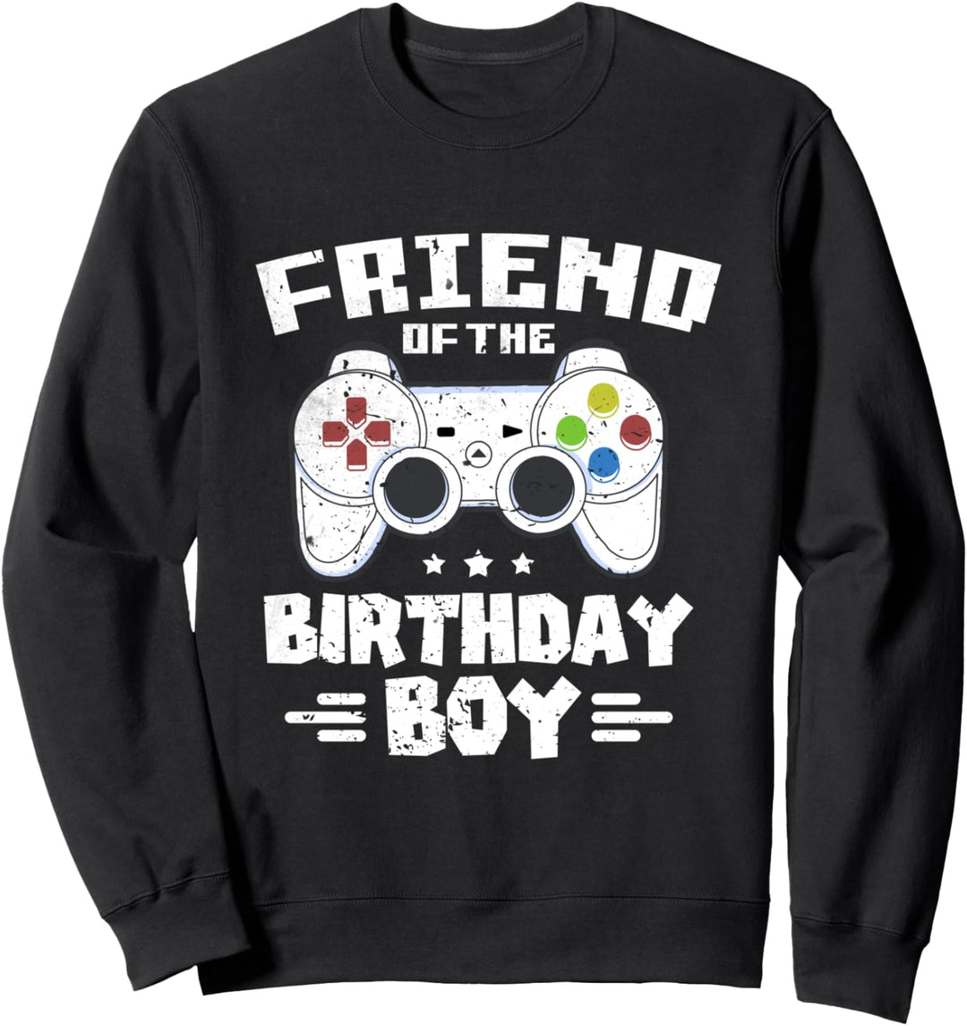 Freund des Geburtstagskindes Gamer Spielkonsole Thema Party Sweatshirt