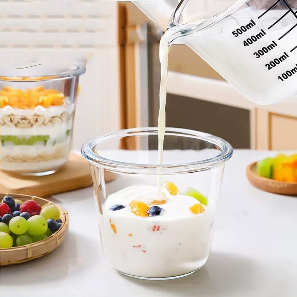 S.ROKE TTAN 710ml Glas Lebensmittelbehälter, Glas Suppe Behälter, Runde Glas Lebensmittelbehälter &