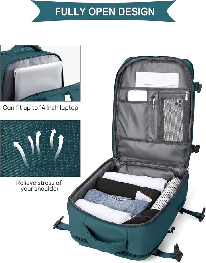 SZLX Grosser Reiserucksack Damen,Vakuum Rucksack mit Pumpe Ryanair Handgepäck 40x30x20 Herren, Wizza