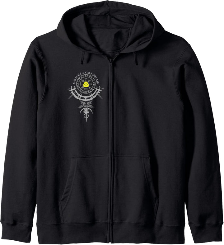 Valhalla Calling Me Keltischer Kompass Vegvisir Wikinger Kapuzenjacke