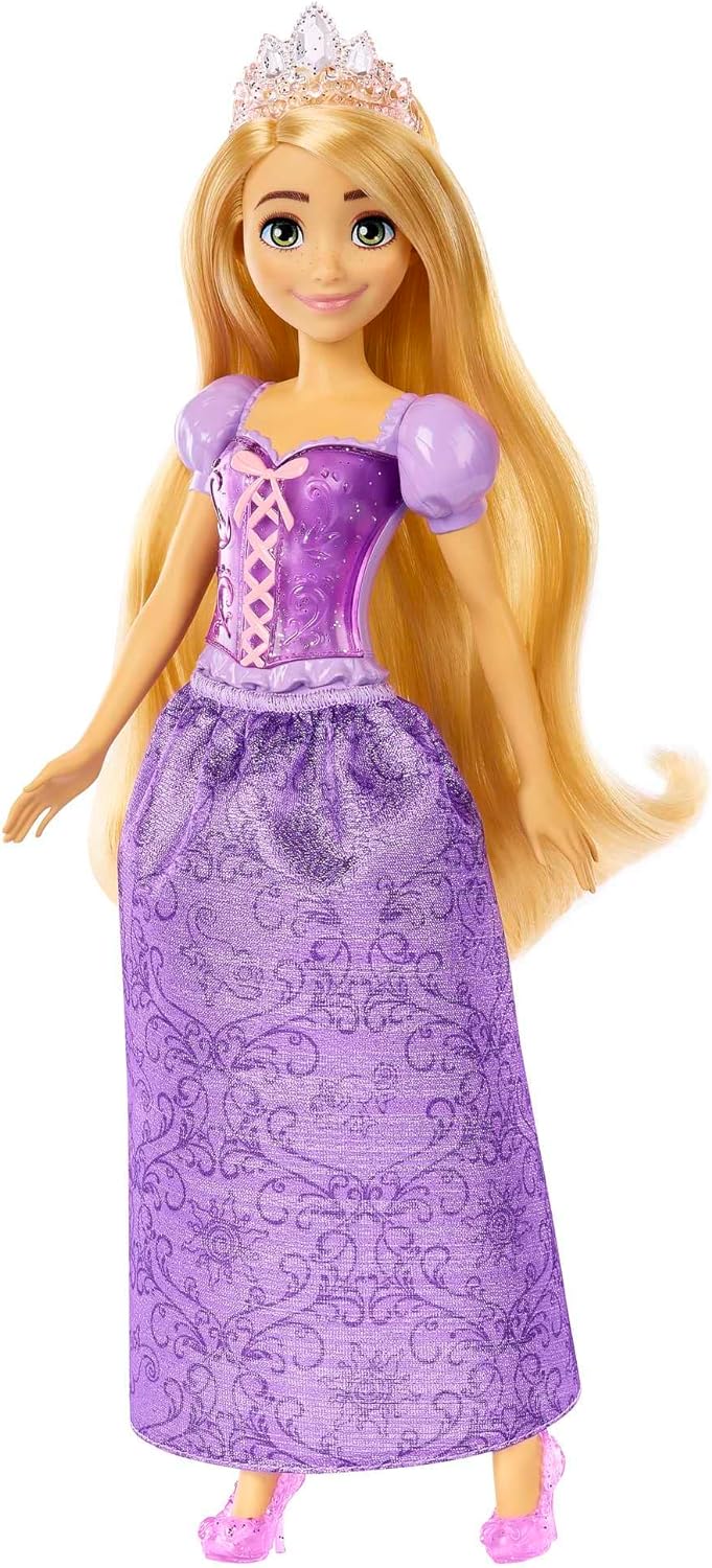 DISNEY Prinzessin 3er-Pack - Tiana, Rapunzel und Arielle mit Accessoires, abnehmbarem Diadem und Sch