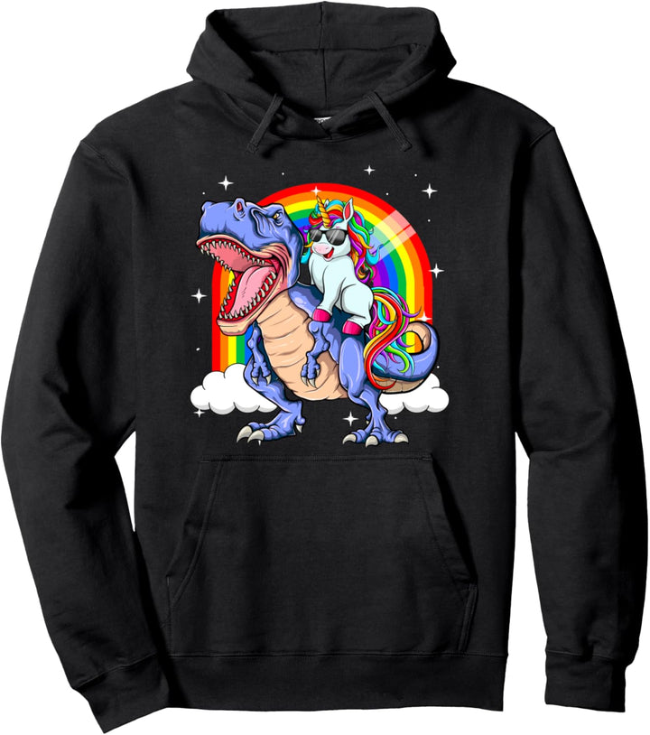 Einhorn reiten T rex Dinosaurier Mgical Einhorn Pullover Hoodie