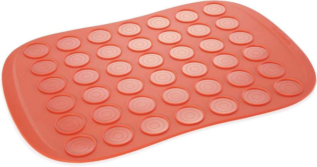 Tescoma 629426 Tappetino per macarons Backform, Silokon, Rot
