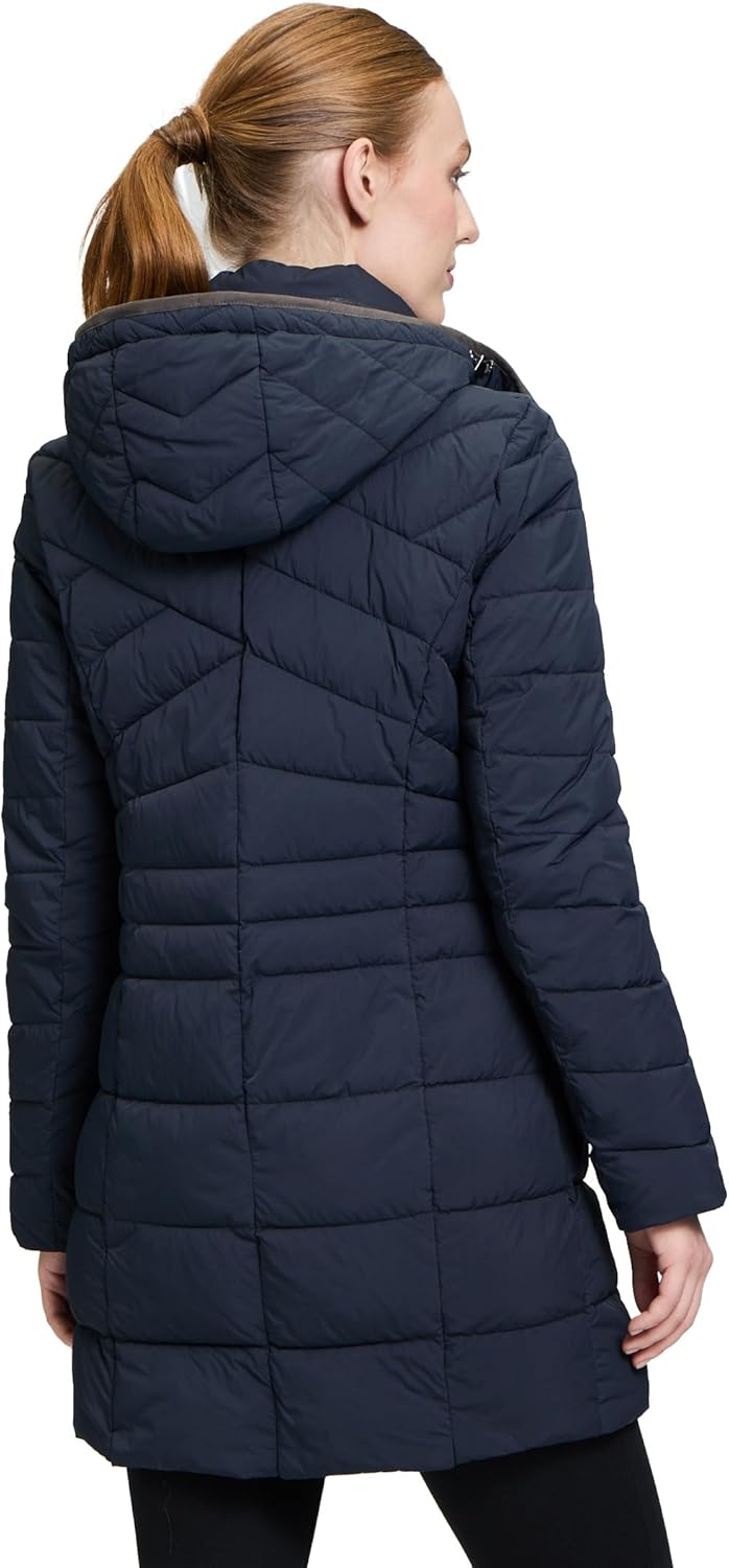 Gil Bret Damen Steppmantel mit Abnehmbarer Kapuze 38 Blau, 38 Blau
