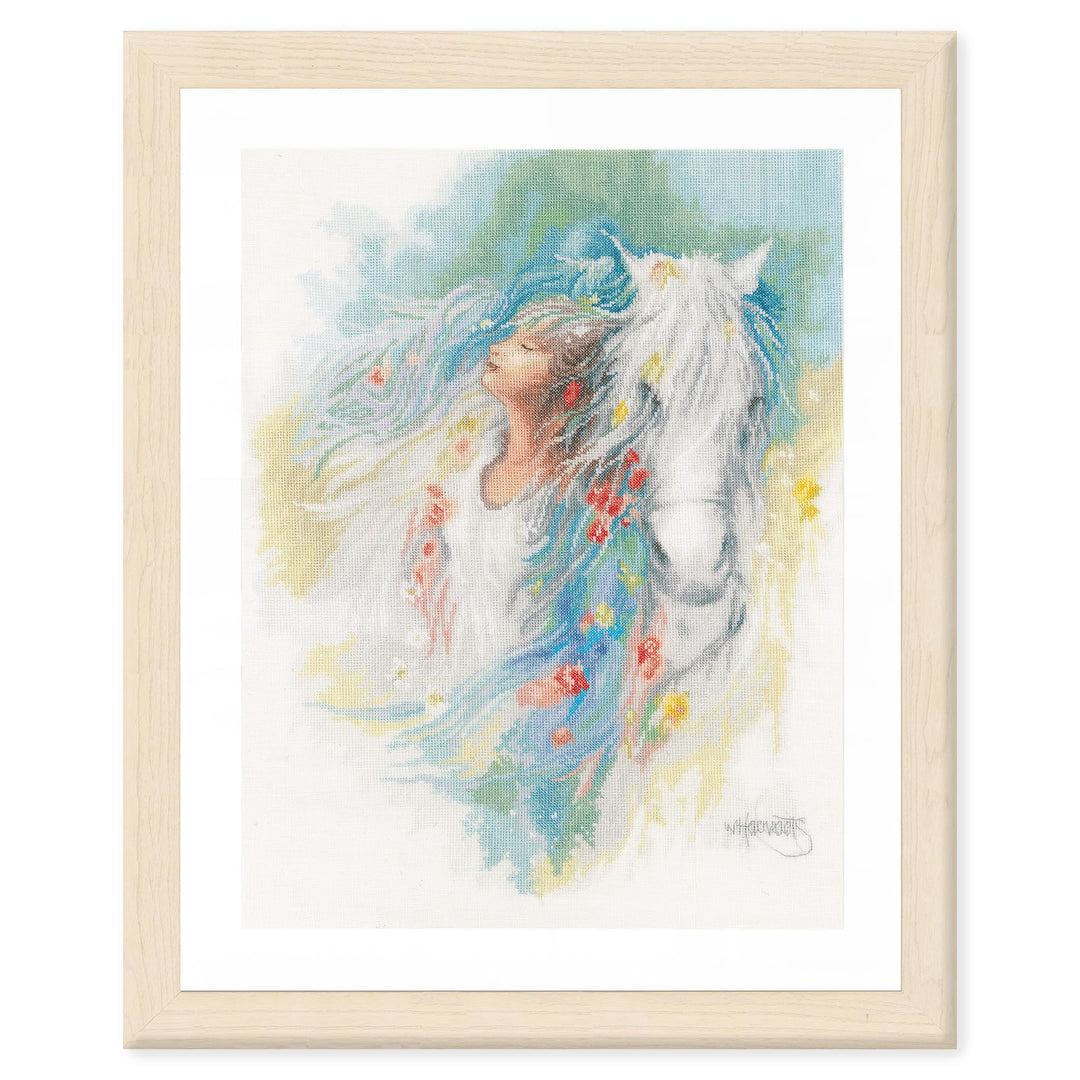 Lanarte PN-0178401 Gedanken Zählmuster Kreuzstichset, Baumwolle, mehrfarbig, ca. 36 x 44 cm / 14,4"