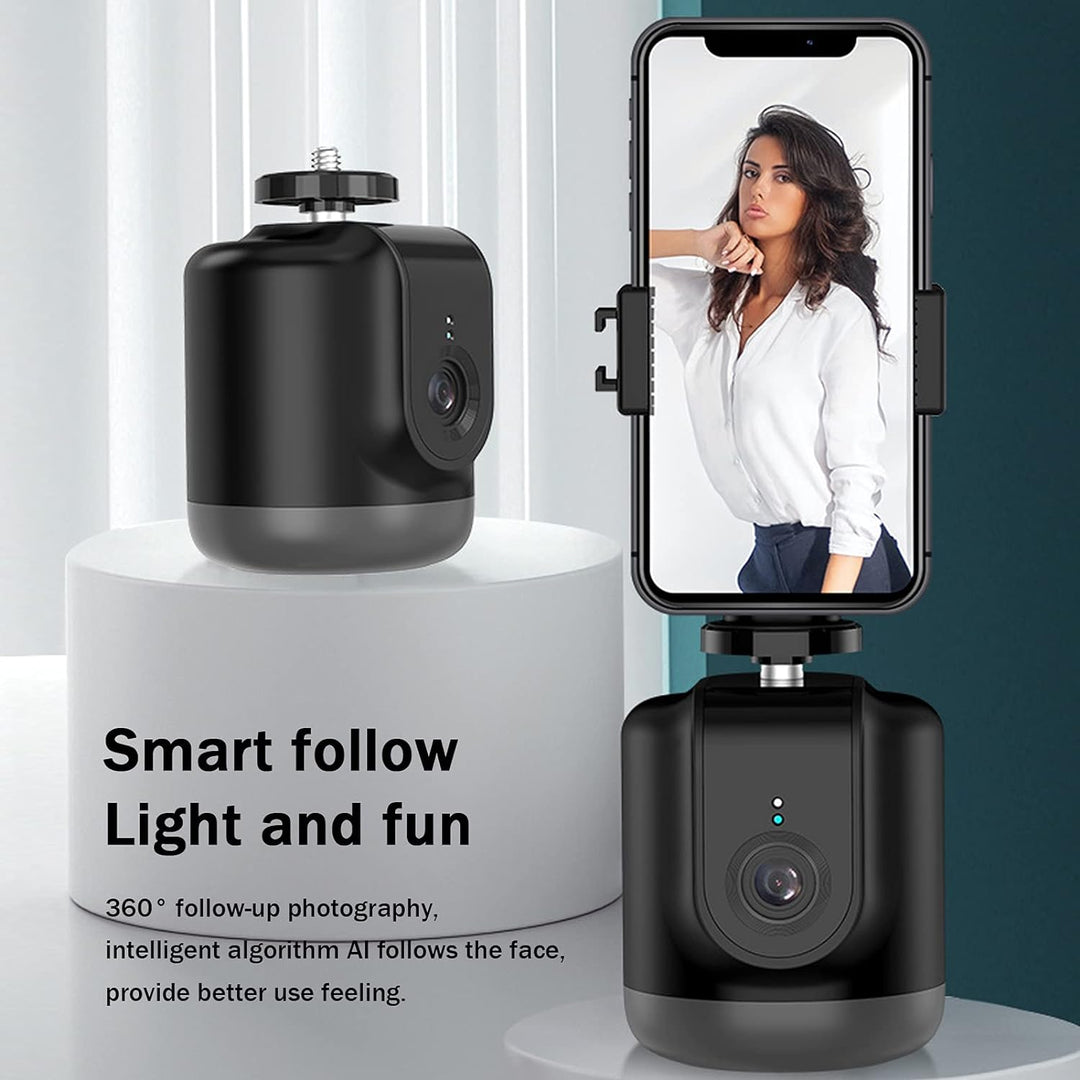 Goshyda 360 Rotation Smart Selfie Gimbal, Auto Face & Object Tracking AI Gesichtserkennung Elektrisc