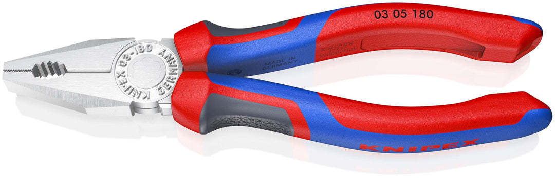 KNIPEX 03 05 180 Kombizange mit Comfort-Griffen verchromt 180 mm 180 mm verchromt Mit Mehrkomponente