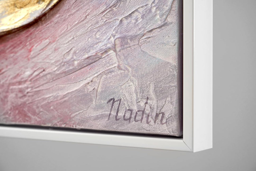 YS-Art Abstrakt Stil Acryl Gemälde auf Leinwand Pfingstrose handgemalte Wandbilder Wohnzimmer modern