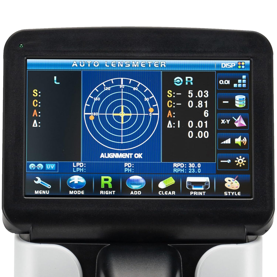 LCD Lensometer Fokimeter Objektiv Meter 7 Zoll Bildschirm Touchscreen Fokimeter New Digital Auto PD