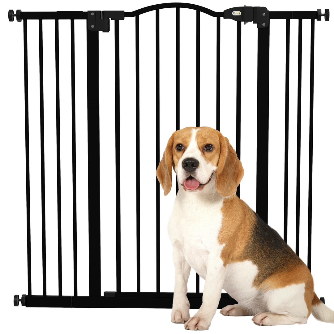 PawHut Hundegitter mit 4 verstellbaren Schrauben und Klebeband, Sicherheitsgitter aus Metall und Kun