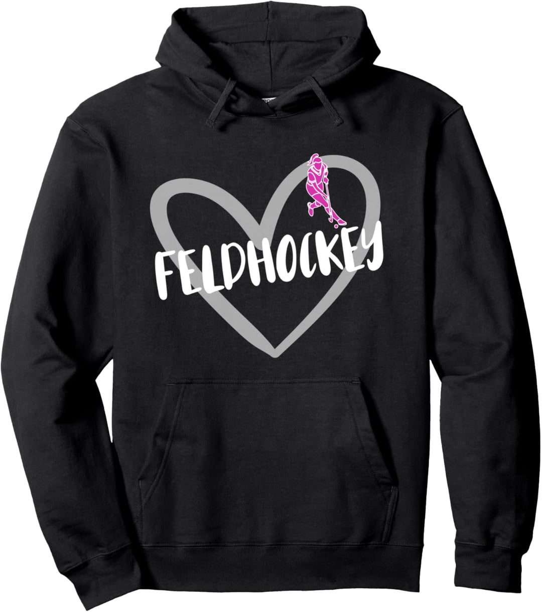 Feldhockey Herz Pullover Hoodie