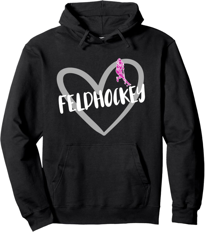 Feldhockey Herz Pullover Hoodie