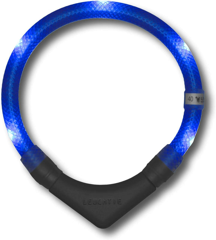 LEUCHTIE® Leuchthalsband Plus für Hunde, wasserdichtes LED Halsband, enorm hell 100h Leuchtdauer, Hu