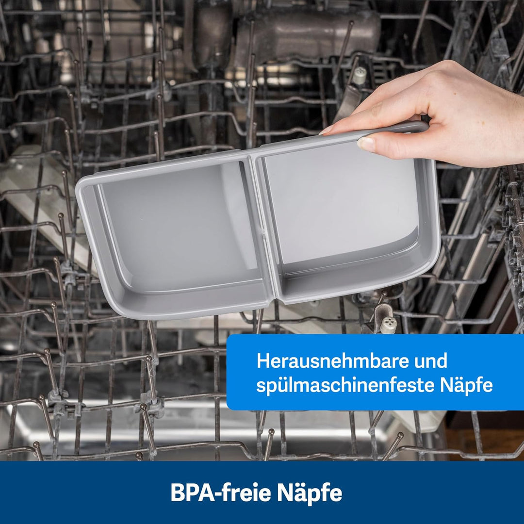 PetSafe Futterautomat für 2 Mahlzeiten, Integrierte Schaltuhren, BPA-freier Futternapf, Für Trockenf