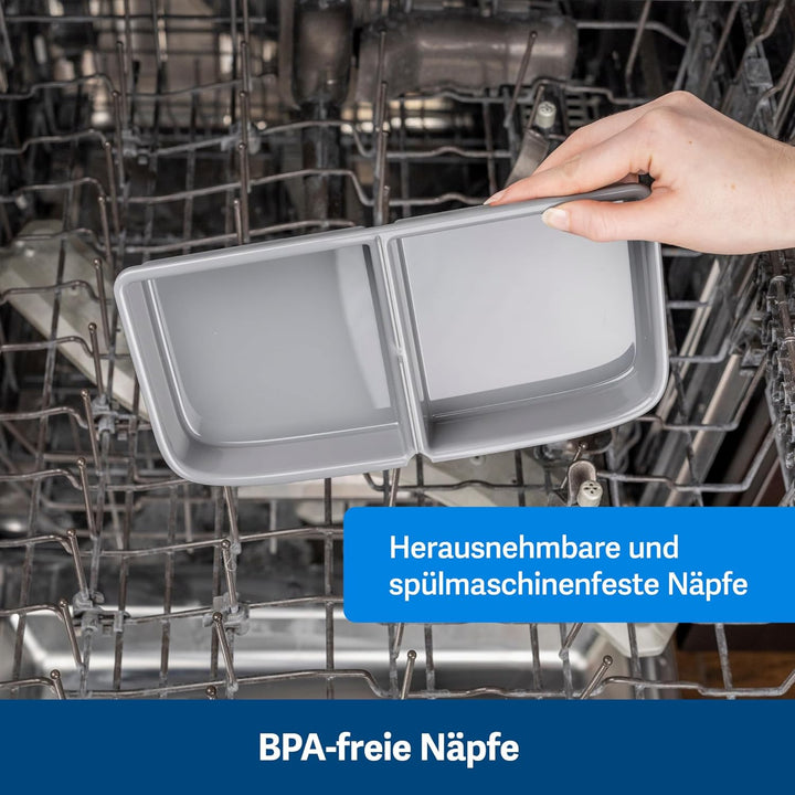 PetSafe Futterautomat für 2 Mahlzeiten, Integrierte Schaltuhren, BPA-freier Futternapf, Für Trockenf