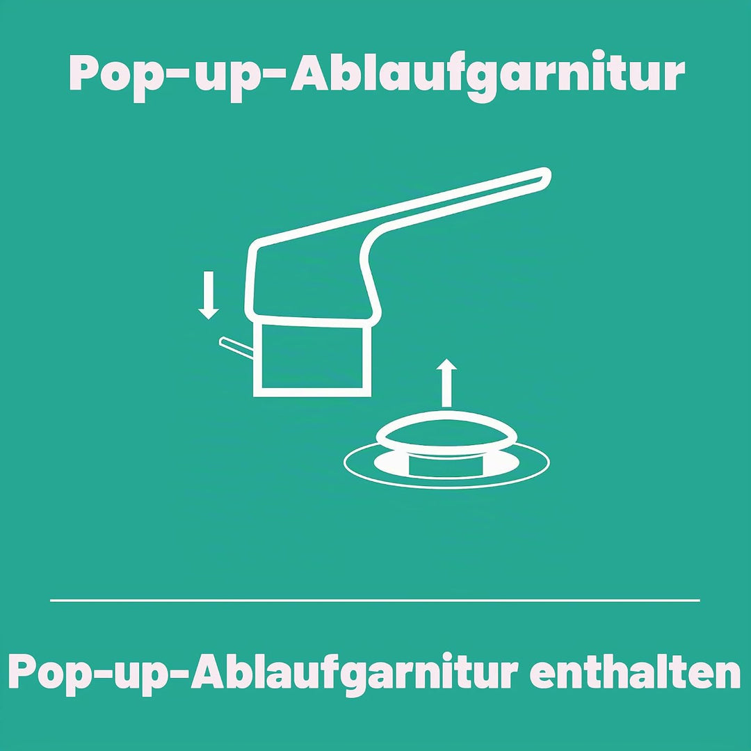 hansgrohe Waschtischarmatur Vivenis, Wasserhahn Bad mit Auslauf Höhe 250 mm, mit Zugstange, Badarmat