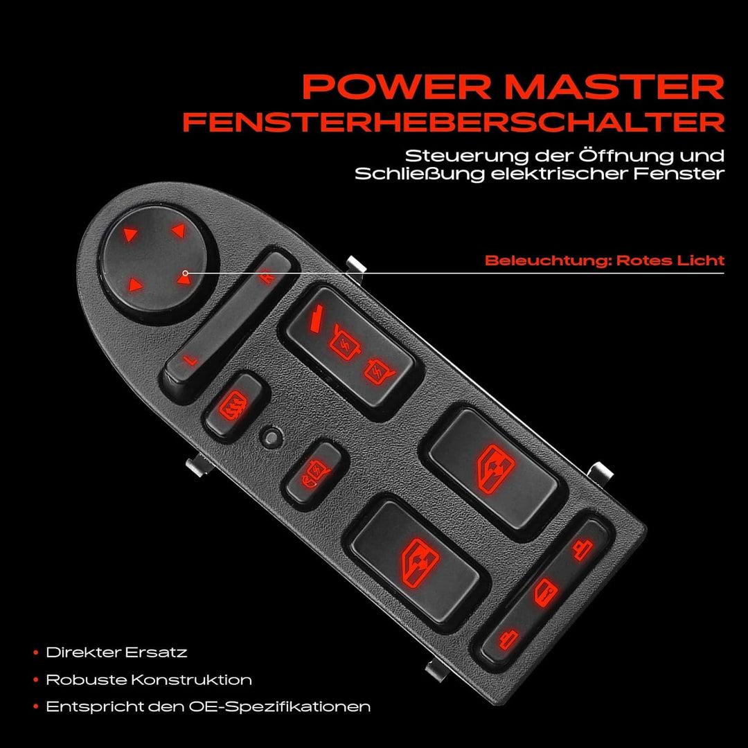 Frankberg Fensterheberschalter Vorne Links für M-A-N TGA TGM TGL 81258067098 81258067045