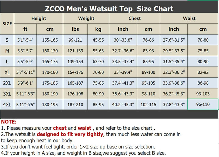 ZCCO Neoprenanzüge Top Jacke 1,5mm Neopren Anzüge Frauen Männer Neoprenanzug Jacke Langarm Tauchen T