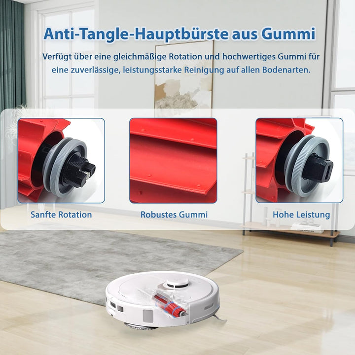 Zubehör für Roborock QV 35A/QV 35S/QR 598/QR 798 Staubsauger, Ersatzteile mit 2 Hauptbürste, 4 Hepa