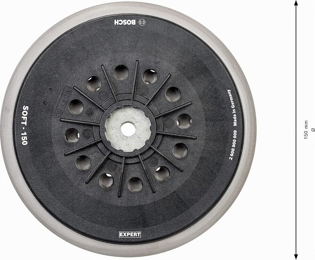 Bosch Professional 1x Expert Multihole Stützteller (für Bosch, Version weich, Ø 150 mm, Zubehör Exze