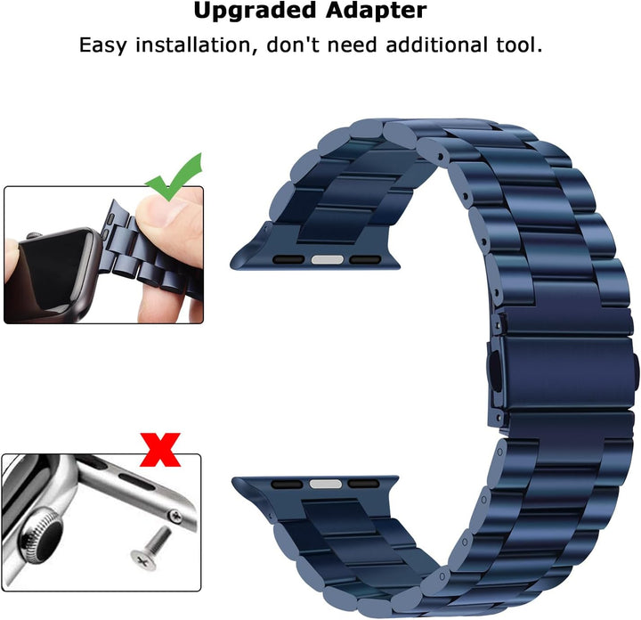Tasikar Armband Kompatibel mit Apple Watch Armband 41mm 40mm 38mm Prämie Edelstahl Metall Ersatz Arm