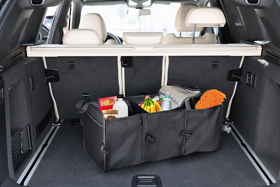 NEO TOOLS Auto Organizer mit Thermofach Modell 11-472 – Faltbarer Kofferraum Organizer für Einkäufe