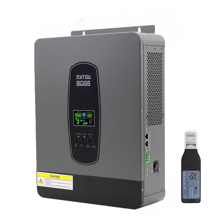 DATOUBOSS 3000W Hybrid Wechselrichter 24V, Hybrid Solar Wechselrichter Reiner Sinus,24V DC auf 220/2