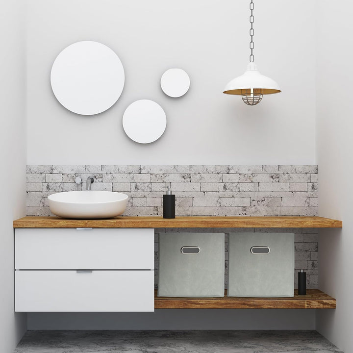 Relaxdays Aufbewahrungsbox 4er Set, Faltbare Regalboxen, HxBxT: 30x30x30 cm, mit Griffen, Faltboxen