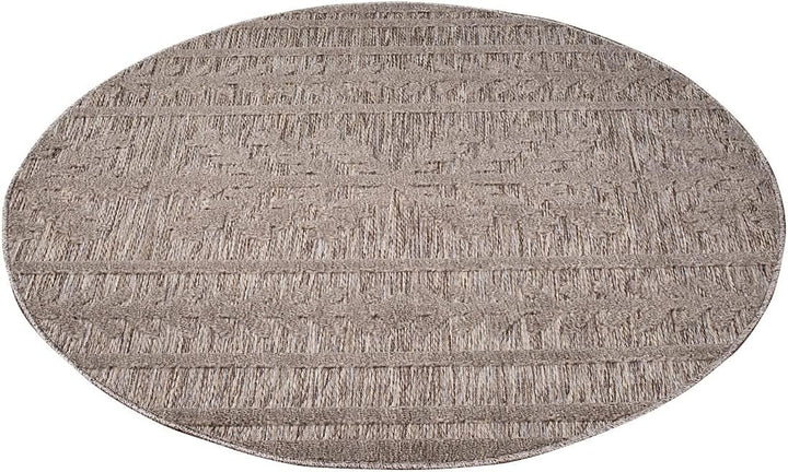 carpet city In-& Outdoor Teppich - Rund 120 cm - für Innen-& Aussenbereich - Wetterfest Balkon-Teppi