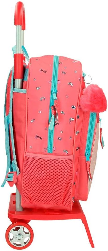 Disney Minnie Lovin Life Schulrucksack mit Wagen, Mehrfarbig, 30 x 38 x 12 cm, Mikrofaser, 13,68 l,