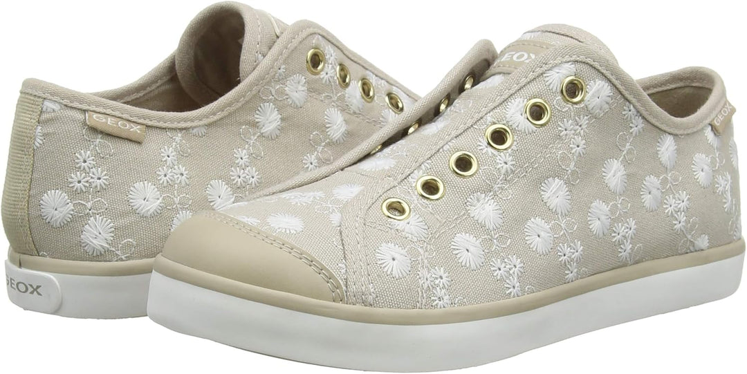 Geox Mädchen Jr Ciak Girl C Sneakers 24 EU Beige, 24 EU Beige