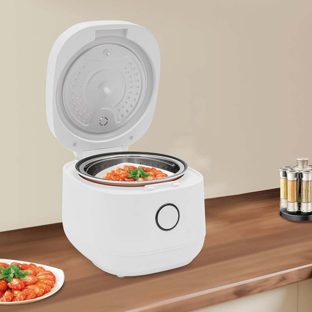 5 Liter Multikocher Elektrischer Reiskocher, 900W Low Carb Reiskocher, mit Edelstahl Filterkorb, Tou
