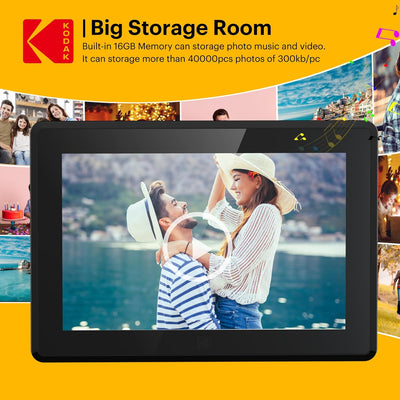 KODAK Digitaler Bilderrahmen 10 Zoll WLAN Elektronischer Bilderrahmen HD IPS Touchscreen Smart Fotor